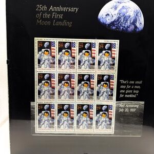 25th Anniversary Moon Landing Stamp Sheet